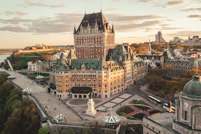 Quebec City - Walled old town beneath the Chateau Frontenac