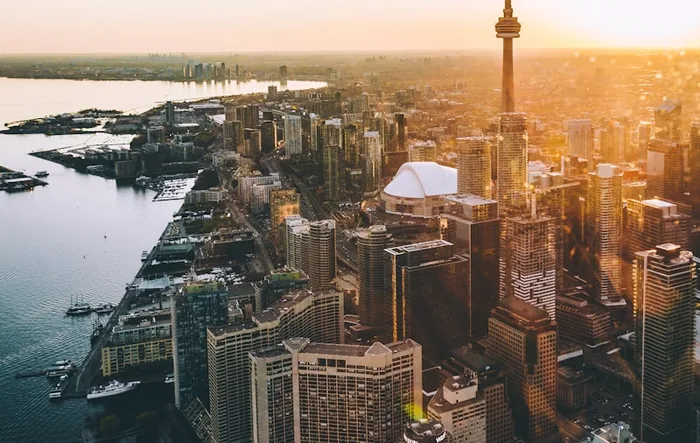 Toronto - The CN Tower over Canada's biggest lakeside city