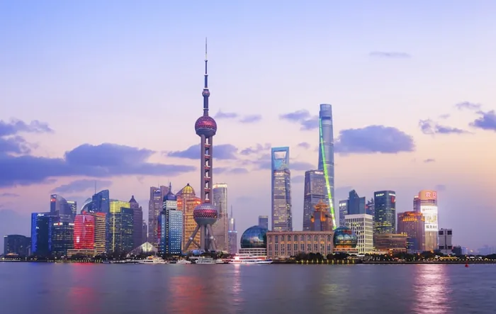 Shanghai - The Bund facing the Pudong skyline across the river