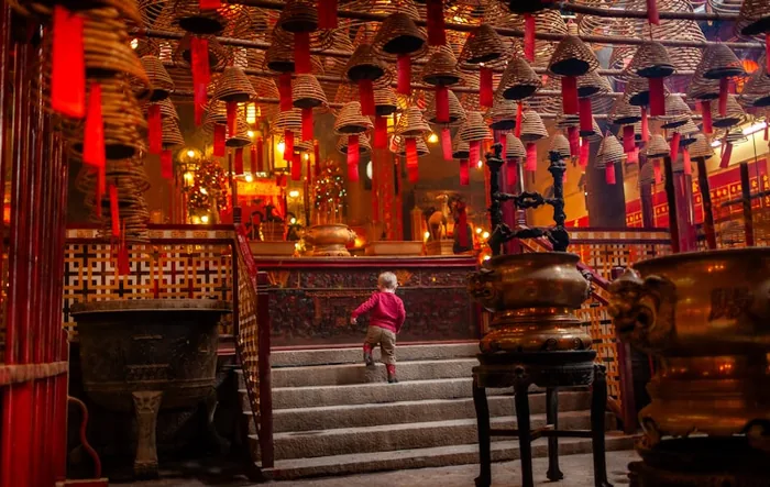 Man Mo Temple - Incense coils hanging in Sheung Wan's 1847 temple