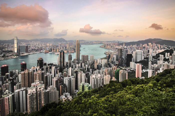 Victoria Peak - The tram climb to the city's highest lookout