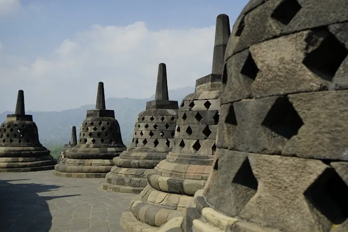 Borobudur - The vast Buddhist monument on the plains of Central Java