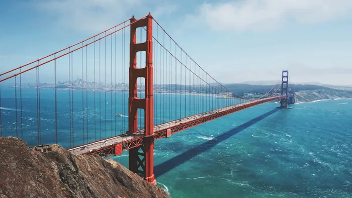 San Francisco - The Golden Gate and the California bay
